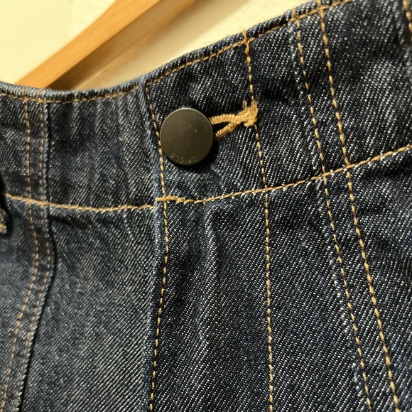 •NEW•UNIQLO 100% Cotton Elastic Waist Barrel Jeans - Picture 4 of 9